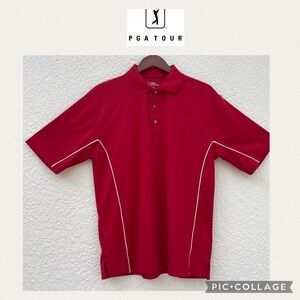 PGA Tour men red polo shirt